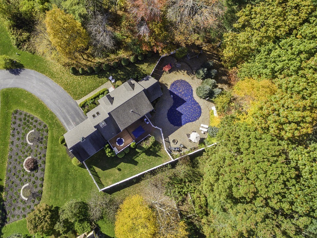 18 Paige Farm Road Amesbury, MA 01913 - Photo 2 of 28 an aerial view of a house with a yard basket ball court