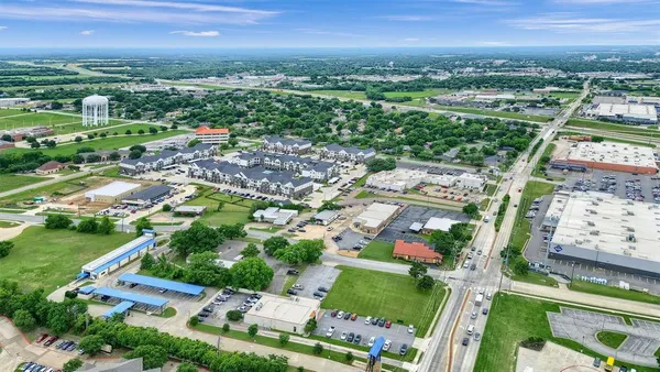 an aerial view of a city