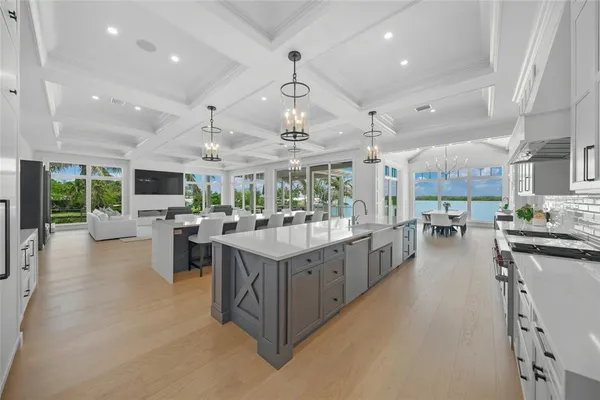 a view of a balcony with lake view