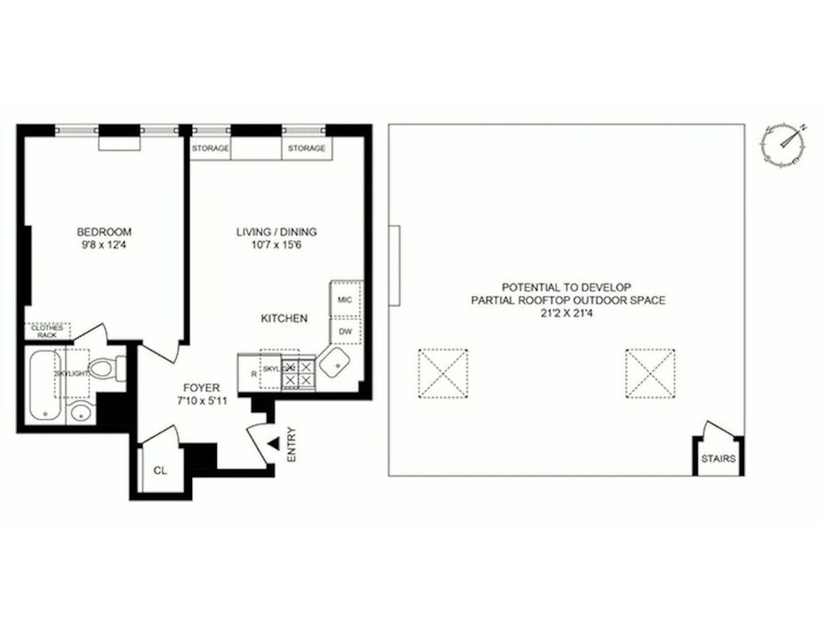130 Henry Street, Unit 4R Brooklyn, NY 11201 - Photo 7 of 7 a picture of a floor plan