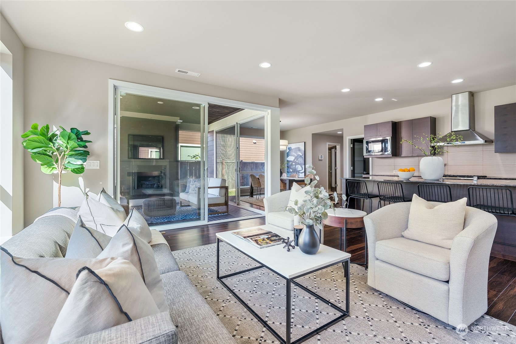 3926 171st Place Southeast Bothell, WA 98012 - Photo 4 of 40 a living room with furniture and a view of kitchen