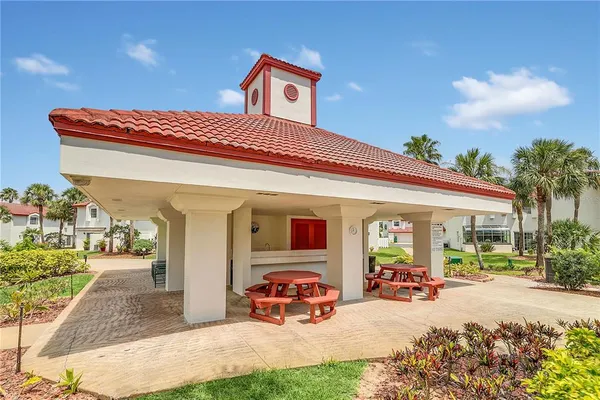 a view of a swimming pool and outdoor space