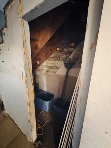 a close view of water heater room