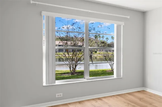 a view of a window in a room