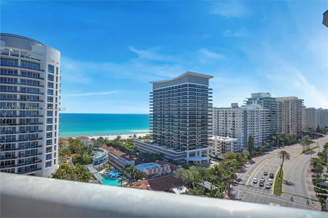 a view of a city with tall buildings