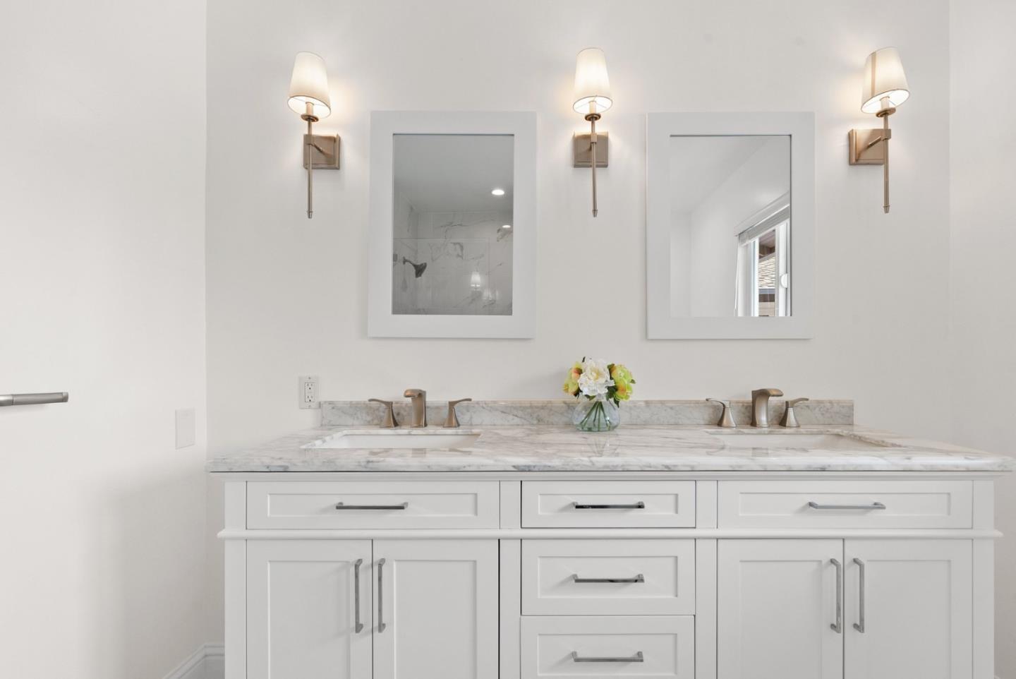 770 Graham Hill Road Santa Cruz, CA 95060 - Photo 43 of 83 a bathroom with double sink and a mirror