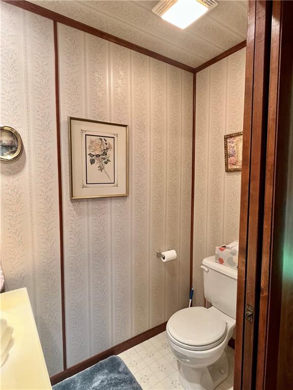 1123 Church Street Indiana, PA 15701 - Photo 15 of 19 a white toilet sitting next to a small yard