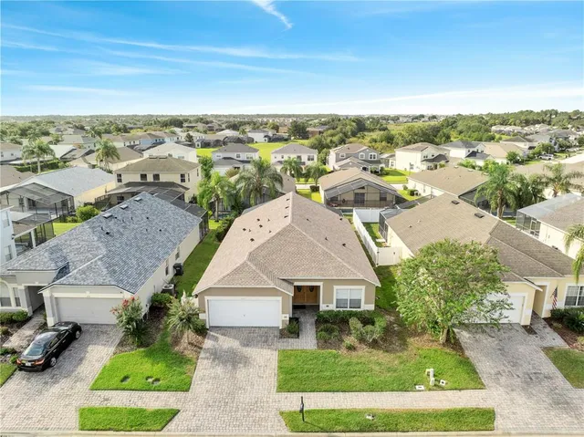 an aerial view of multiple house