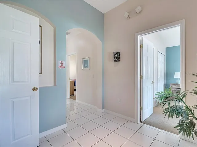 a room that has a mirror in it