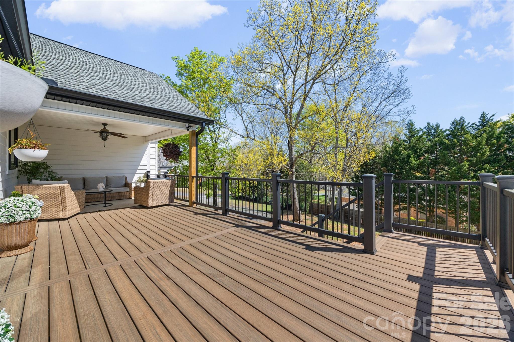 6396 Crosswinds Drive Clover, SC 29710 - Photo 41 of 47 a view of backyard with a deck and wooden floor