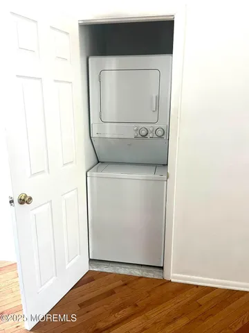 a utility room with a washer and dryer