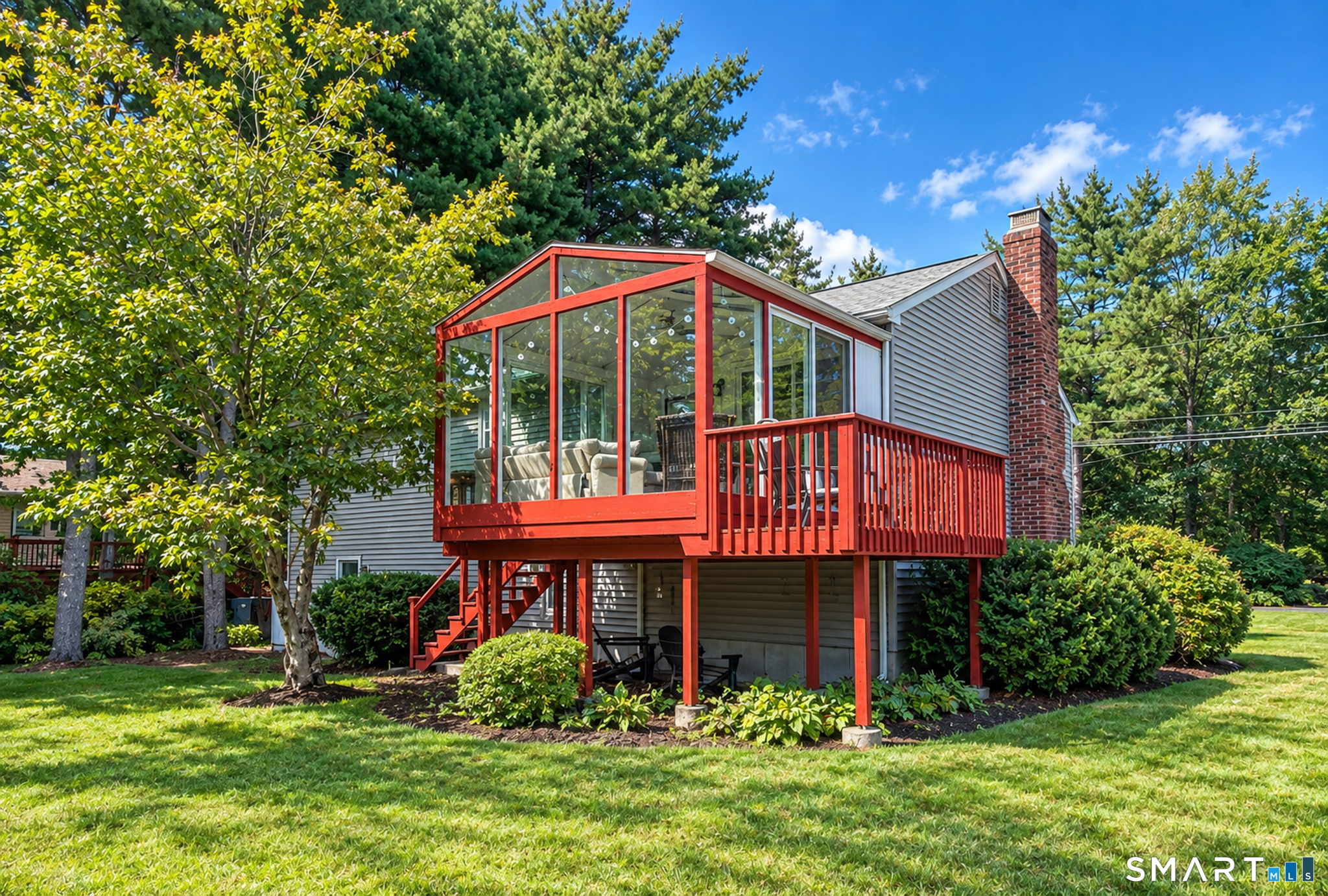 5 Rio Road Burlington, CT 06013 - Photo 31 of 40 Elevated sun room with outdoor sitting area