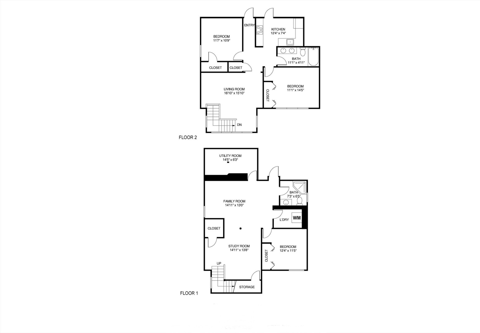 1928 West Addison Street, Unit 1S Chicago, IL 60613 - Photo 24 of 25 a picture of a floor plan