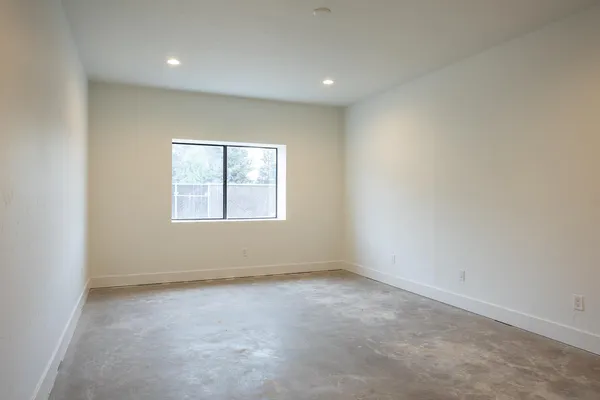 an empty room with a window