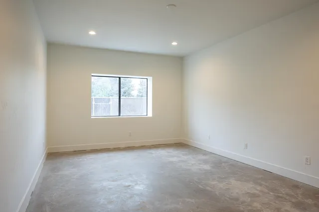 an empty room with a window