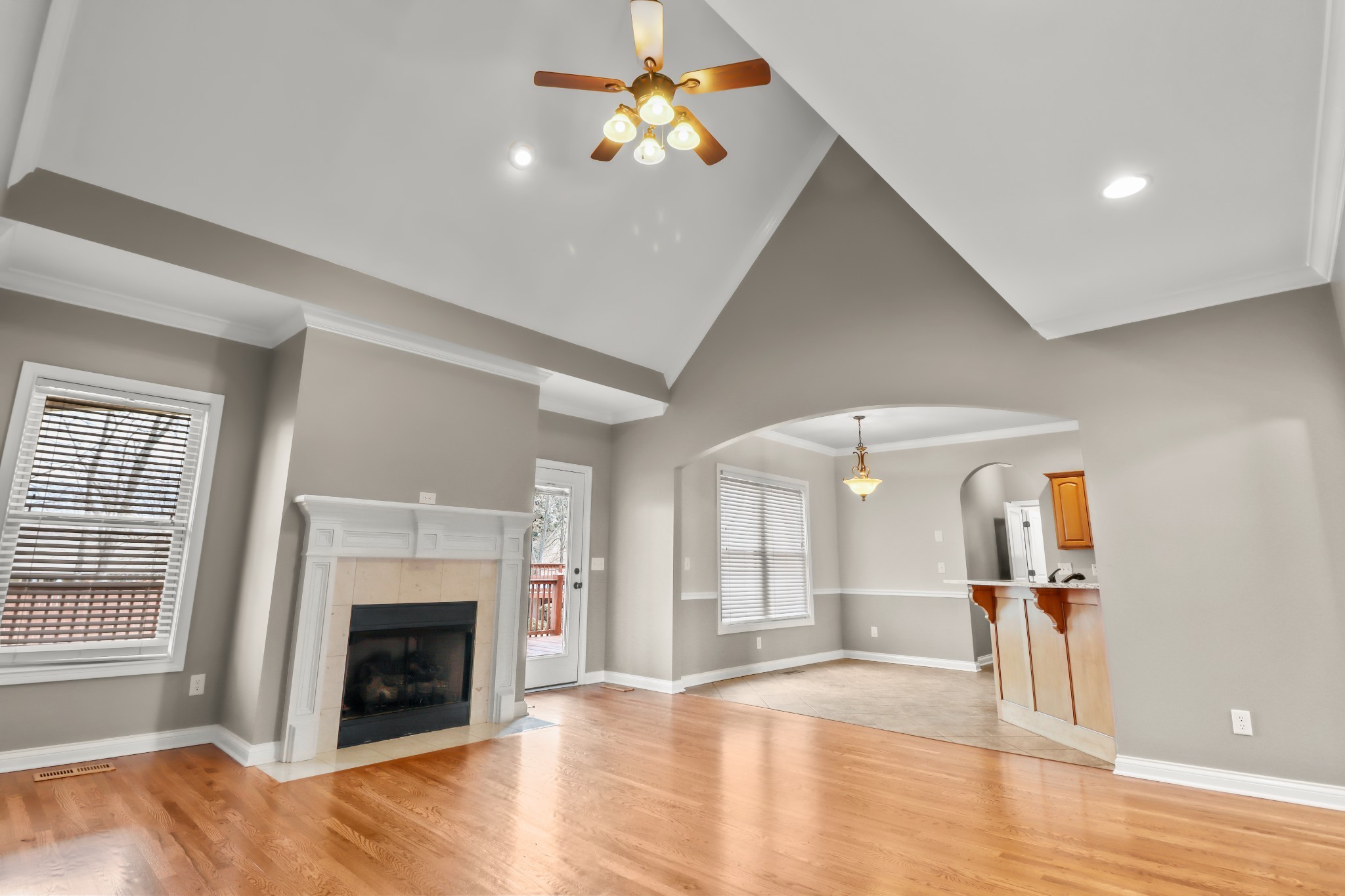 331 Tivoli Trail Springfield, TN 37172 - Photo 15 of 44 a view of empty room with wooden floor and fan