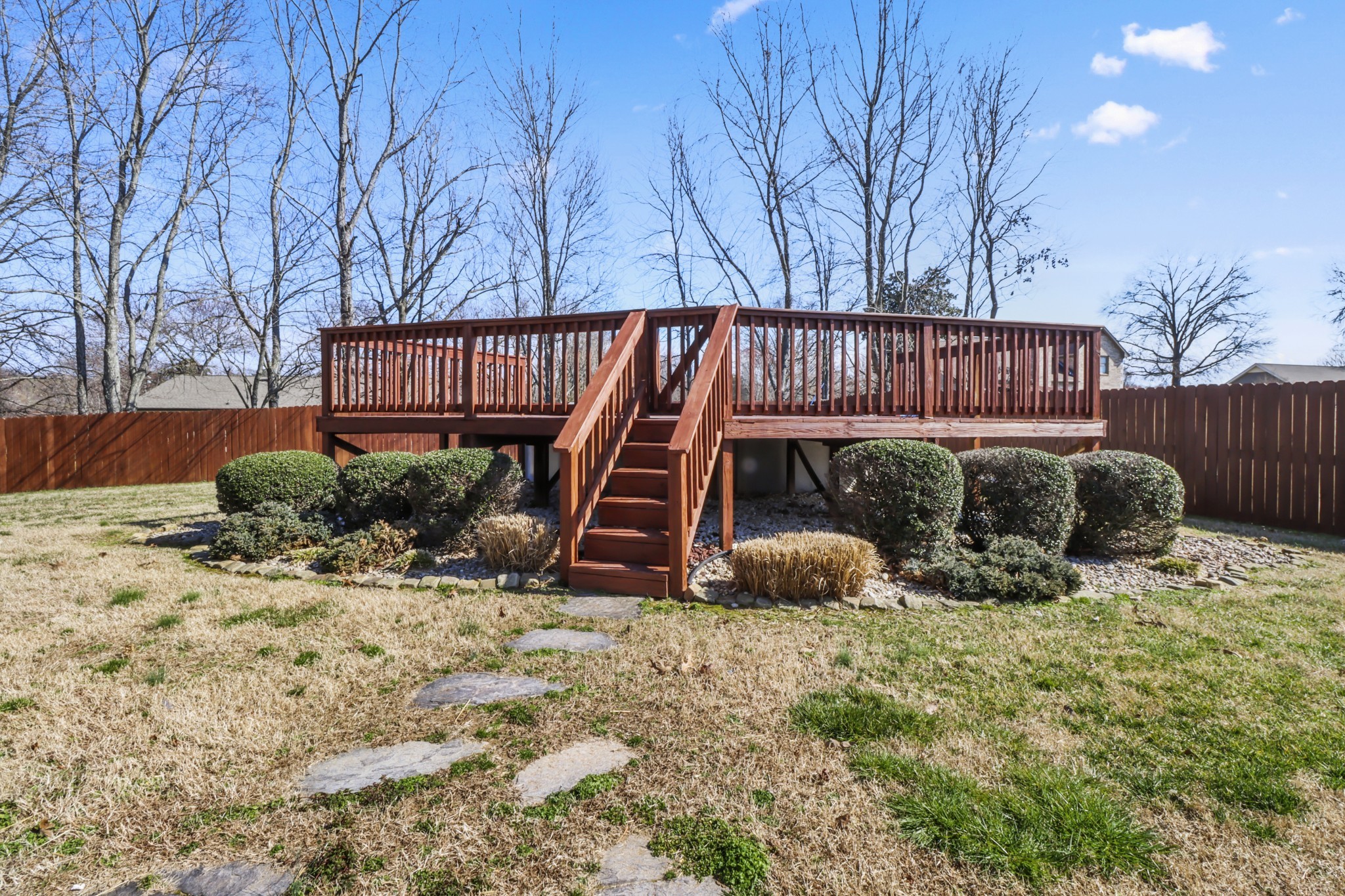 331 Tivoli Trail Springfield, TN 37172 - Photo 7 of 44 a view of backyard with wooden fence and large trees