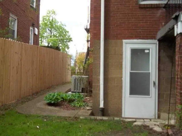 a backyard of a house