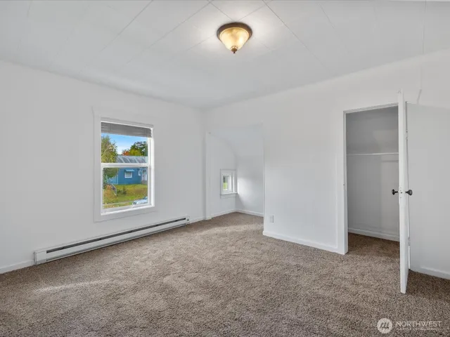 an empty room with a window