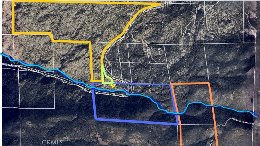 28618 Chihuahua Valley Road Warner Springs, CA 92086 - Photo 40 of 40 Blue outline in PIQ. Chihuahua Creek in lighter blue.