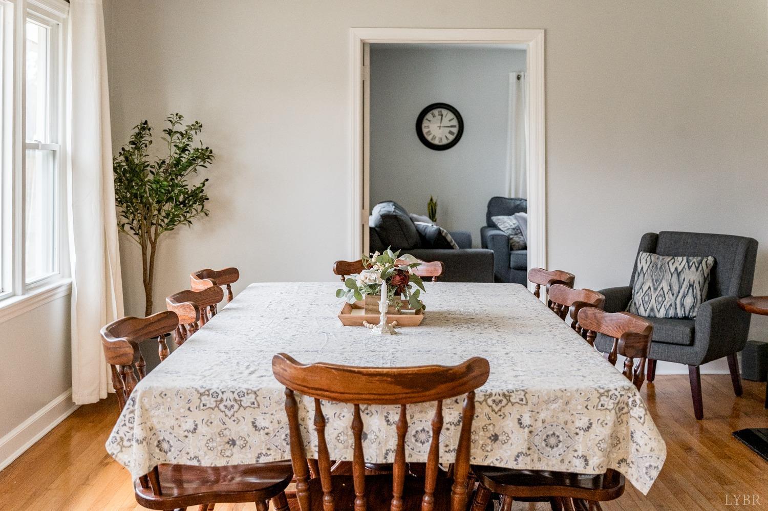 286 Flat Woods Road Amherst, VA 24521 - Photo 41 of 58 a view of a dining room with furniture and wooden floor