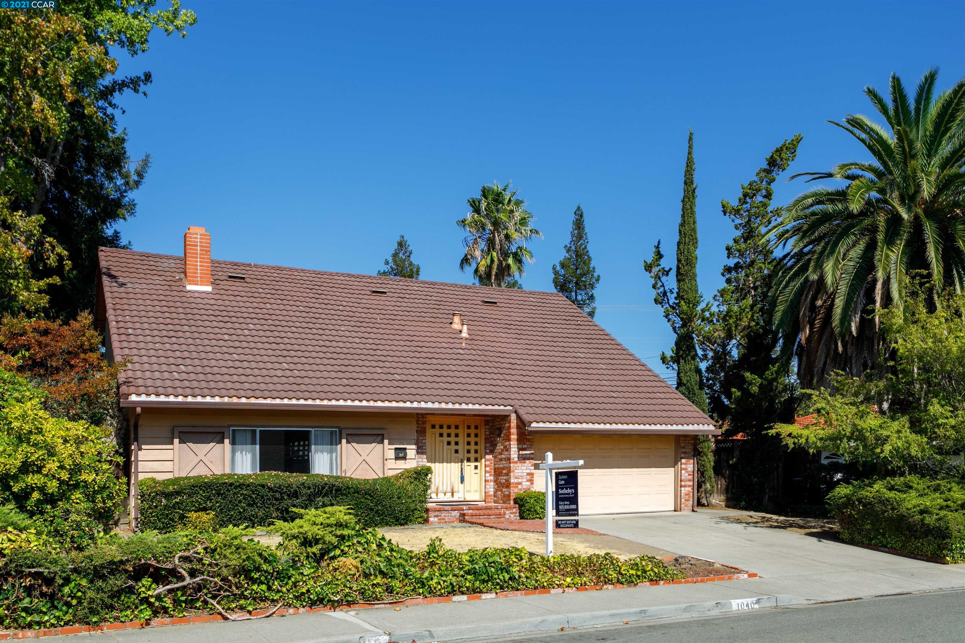 1040 Arkell Road Walnut Creek, CA 94598 - Photo 1 of 1 a front view of a house with a garden