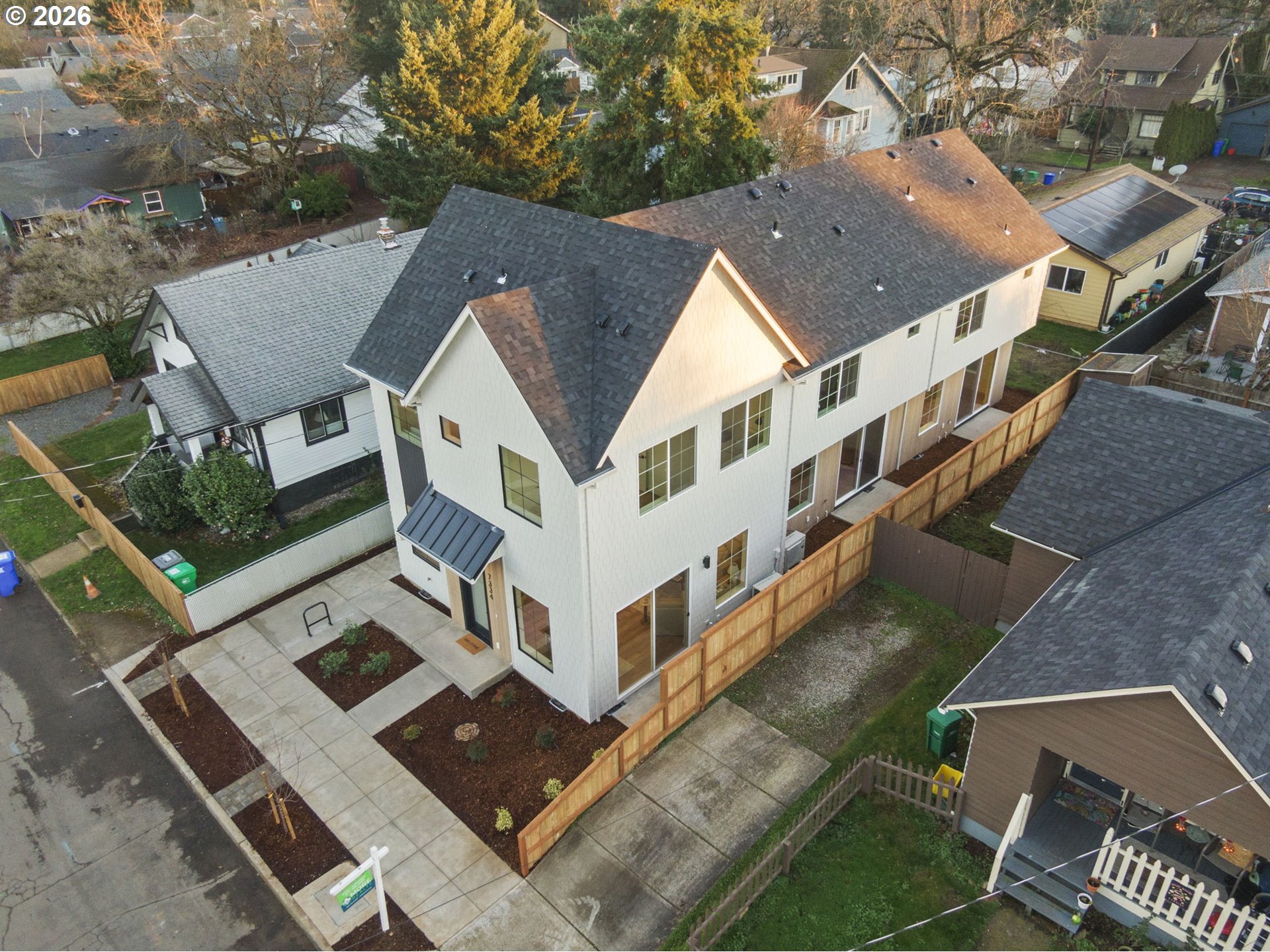 7332 Southeast Bybee Boulevard, Unit 2 Portland, OR 97206 - Photo 3 of 19 an aerial view of a house
