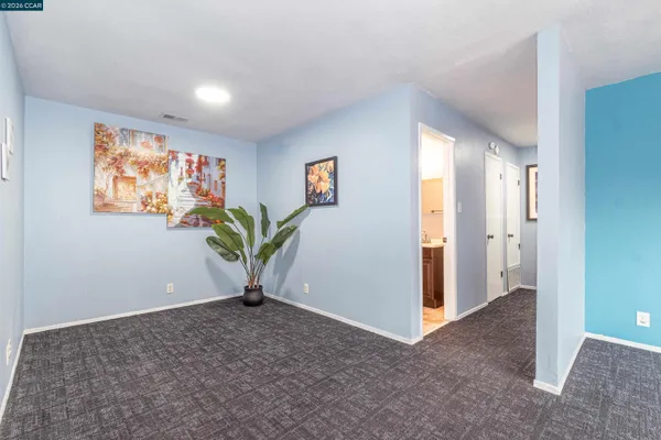 an empty room with a window