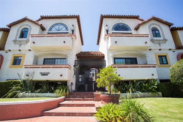 a front view of multiple houses