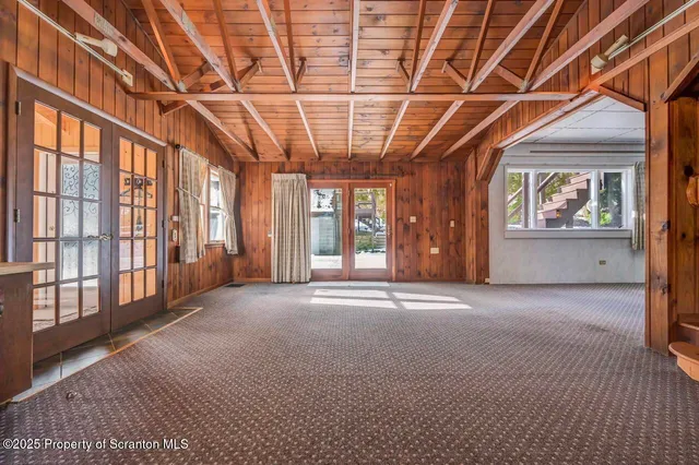 a view of livingroom with wooden floor