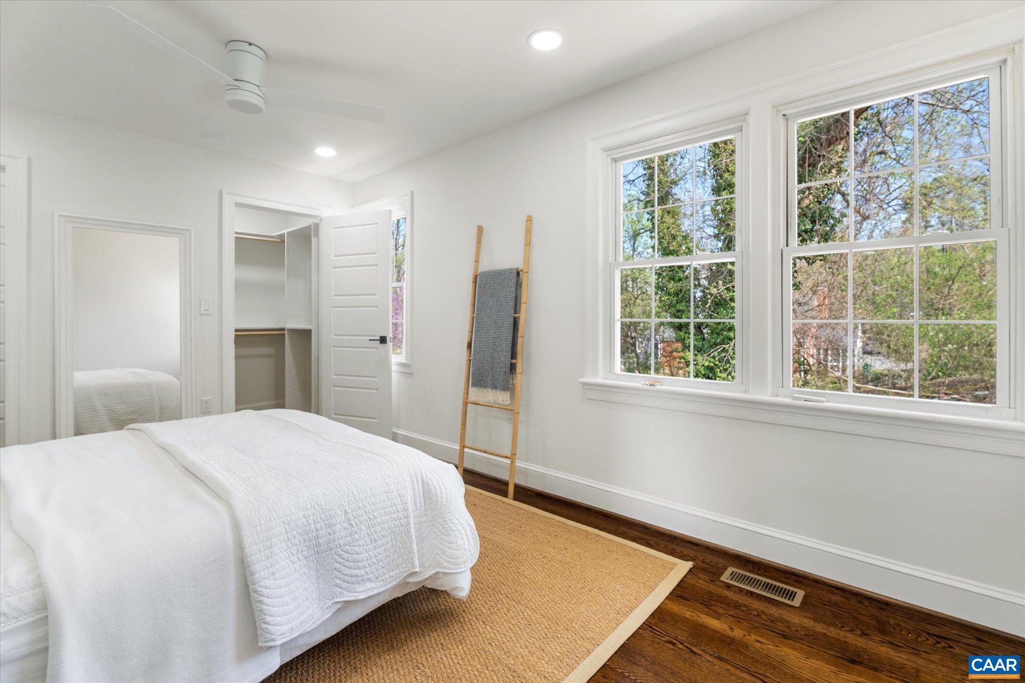 1449 Rutledge Avenue Charlottesville, VA 22903 - Photo 18 of 46 a bedroom with a bed and a large window