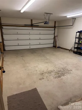 a view of a garage