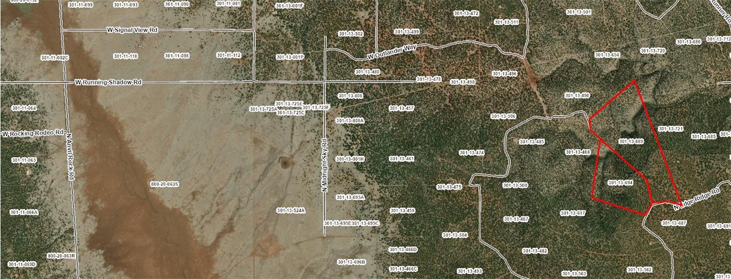 38 Acres Edge Ridge Road Seligman, AZ 86337 - Photo 45 of 45 Screen Shot from Yavapai County GIS