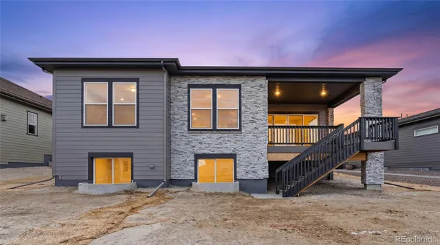 front view of a house with glass windows