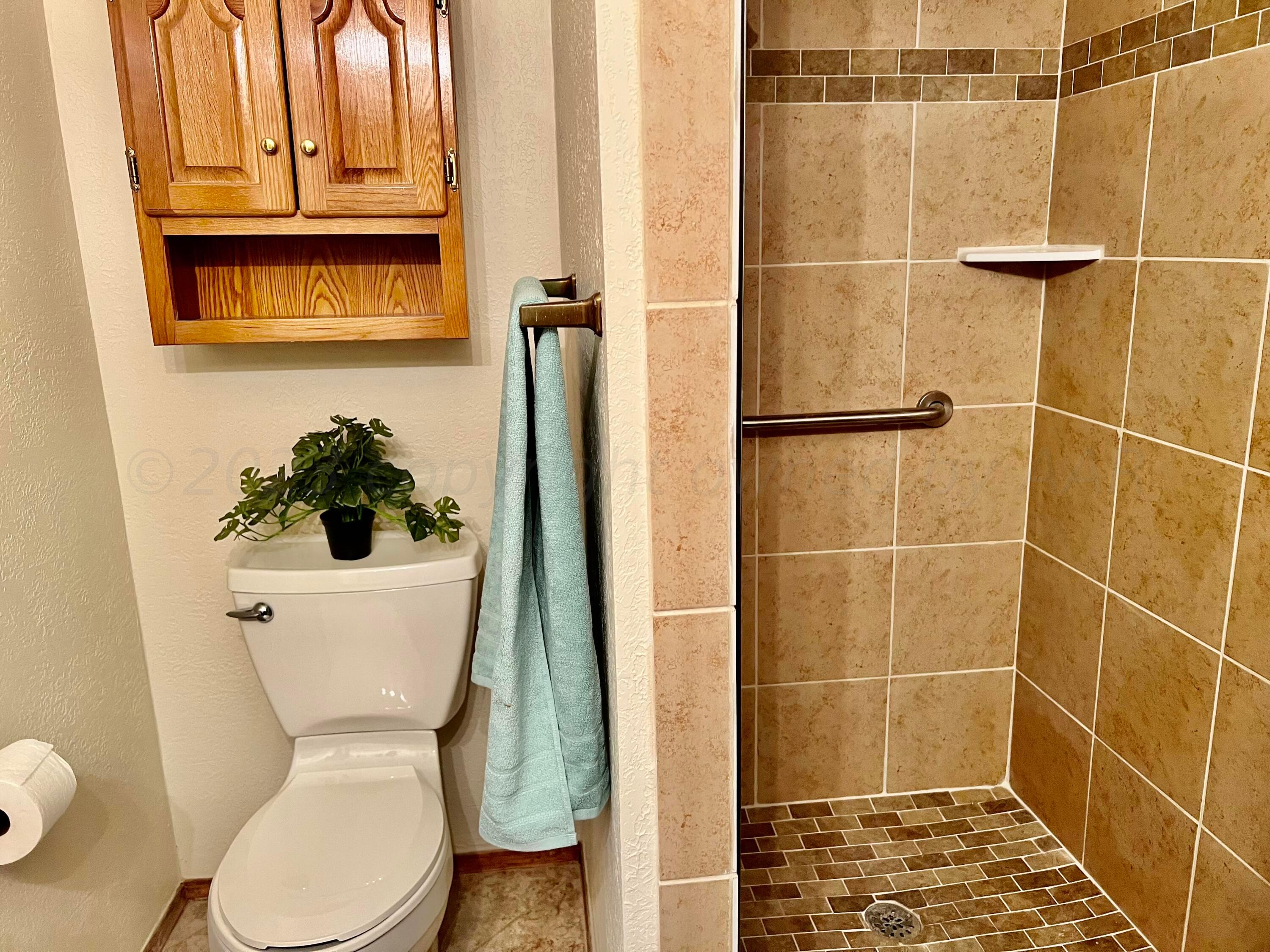 3416 B Gladstone Lane Amarillo, TX 79121 - Photo 14 of 17 a bathroom with a toilet and a shower