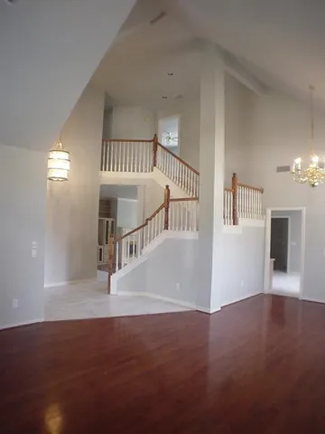 a view of entryway and hall with a window