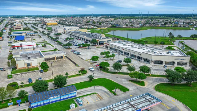 an aerial view of a city