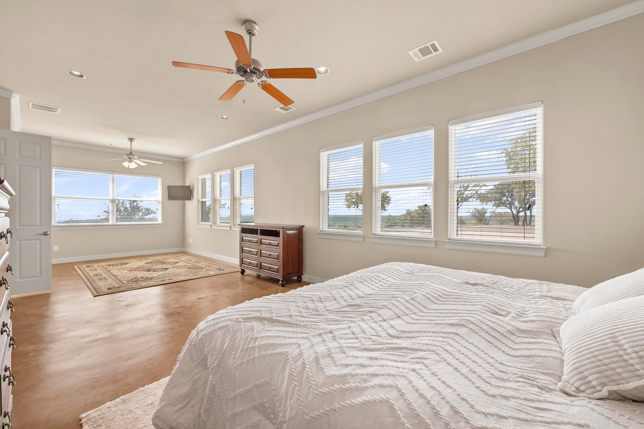 28701 Valley Road Marble Falls, TX 78654 - Photo 16 of 35 a bed room with a bed and a window