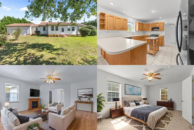 a view of living room kitchen with stainless steel appliances kitchen island granite countertop a stove and a living room view