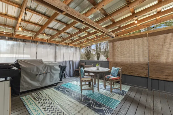 a outdoor space with sitting space