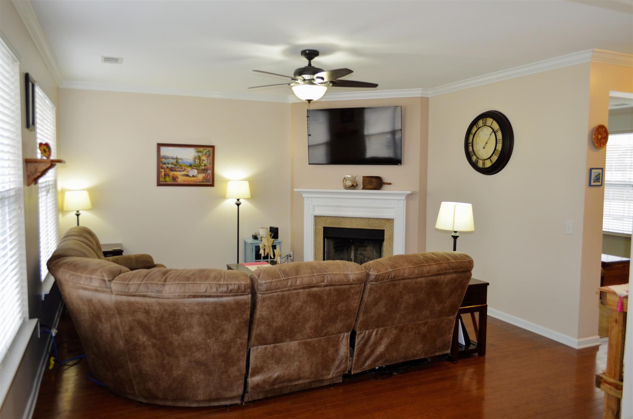 1014 Addington Road Hendersonville, TN 37075 - Photo 6 of 26 Living Room Fireplace and lots of natural light.