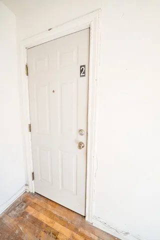 an aerial view of a large building