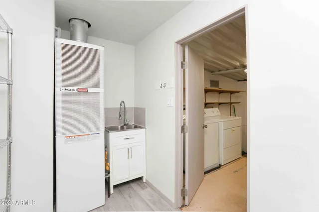 a room with storage and utility