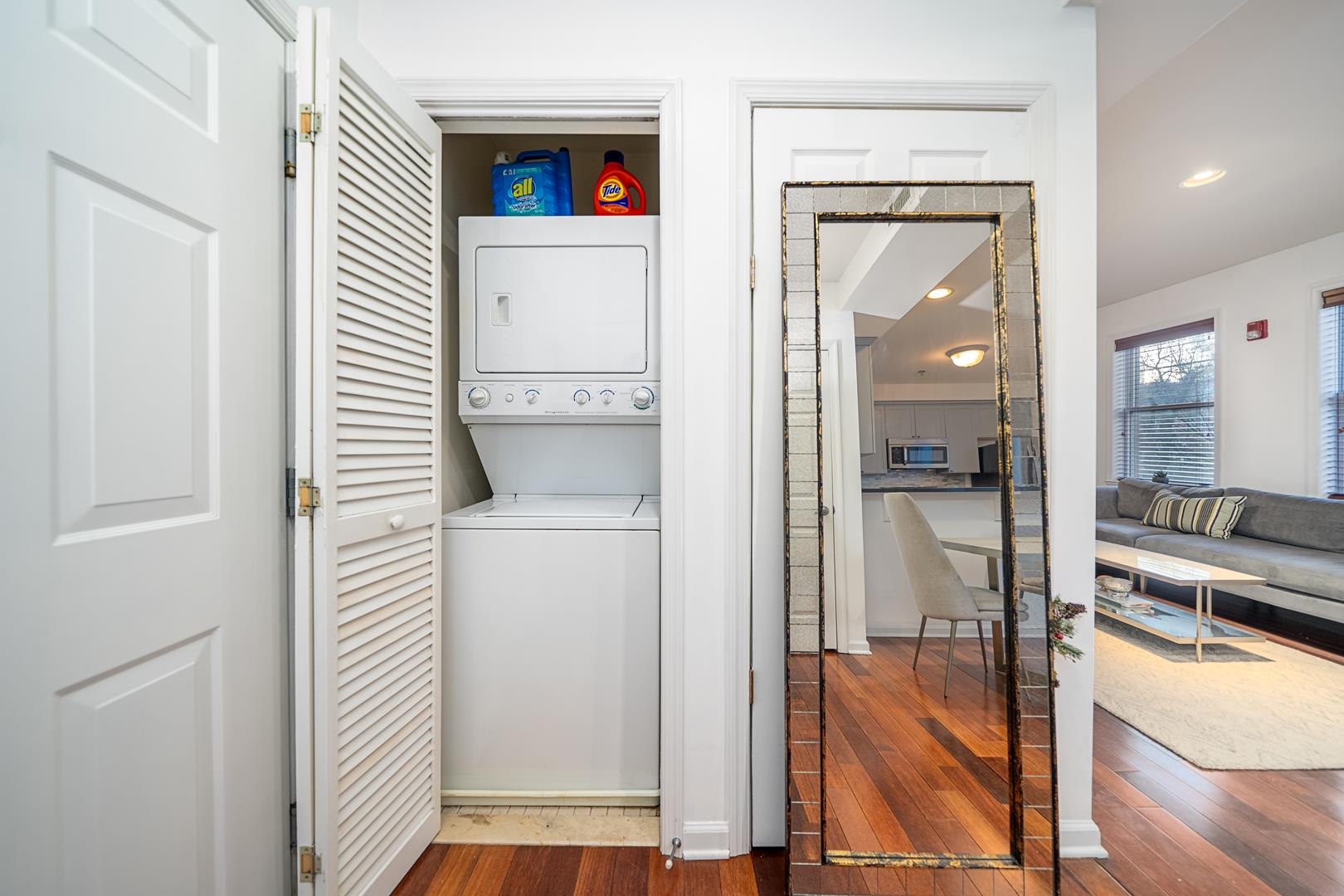650 2nd Street, Unit 2K Hoboken, NJ 07030 - Photo 19 of 23 a room with a washer and dryer