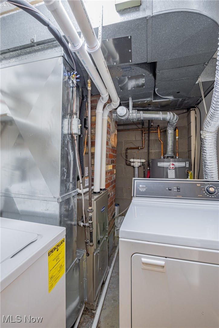 5905 Renninger Road New Franklin, OH 44319 - Photo 23 of 31 Utility room featuring washer / dryer and water heater