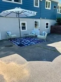 a view of a yard with a trees