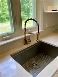 a close view of sink