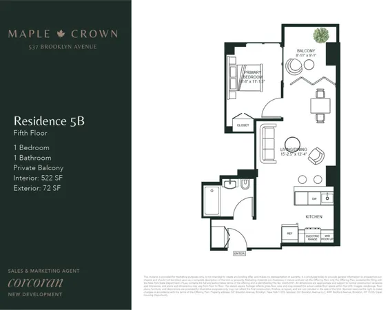 $545,000 | 537 Brooklyn Avenue, Unit 5B | Wingate