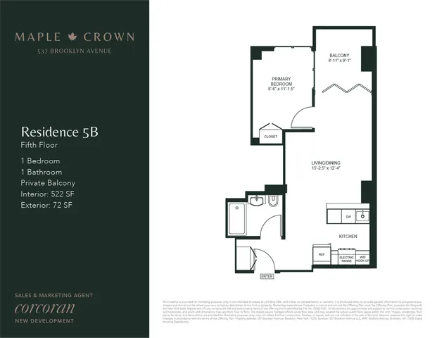 $545,000 | 537 Brooklyn Avenue, Unit 5B | Wingate