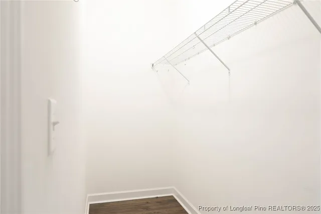 a view of small space with empty racks